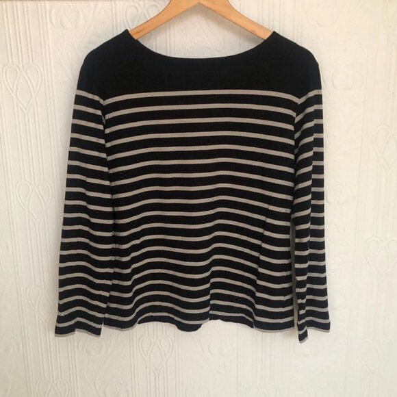 2 Seasalt Cornwall sailor t-shirt Plum and navy - Black and grey - size 14 UK or - Picture 3 of 6